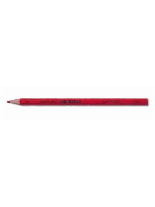 Színes ceruza, hatszögletű, vastag, KOH-I-NOOR "3421" piros (TKOH3421)