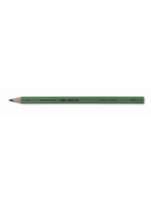 Színes ceruza, hatszögletű, vastag, KOH-I-NOOR "3424", zöld (TKOH3424)