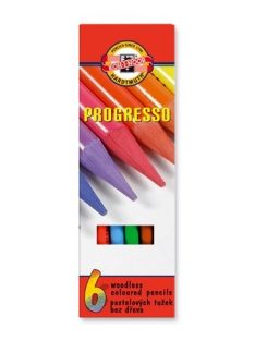   Színes ceruza készlet, henger alakú, famentes, KOH-I-NOOR "Progresso 8755/6", 6 különböző szín (TKOH8755)