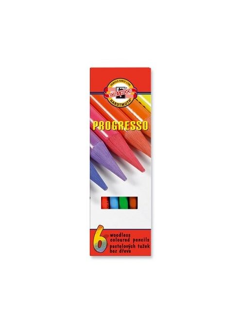 Színes ceruza készlet, henger alakú, famentes, KOH-I-NOOR "Progresso 8755/6", 6 különböző szín (TKOH8755)