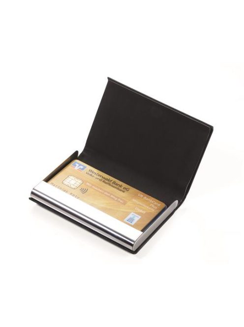 Bankkártyatartó, műbőr, 10 db-os, RFID védelemmel, TROIKA, fekete (TROCCC07BK)