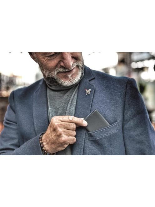 Bankkártyatartó, műbőr, 10 db-os, RFID védelemmel, TROIKA, fekete (TROCCC07BK)