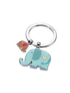   Kulcstartó, 2 charm dísszel, TROIKA "Elefántok", vegyes színek (TROKR1812CH)