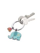 Kulcstartó, 2 charm dísszel, TROIKA "Elefántok", vegyes színek (TROKR1812CH)