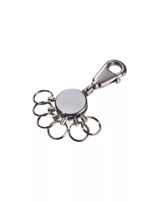 Kulcstartó, 6 gyűrűvel, TROIKA "Patent", ezüst (TROKYR60MC)