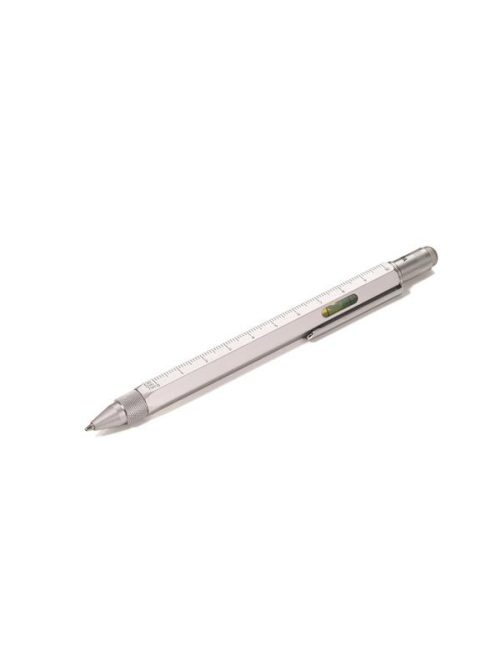 Golyóstoll, multifunkciós, érintővel, TROIKA, "Construction", ezüst (TROPIP20SI)