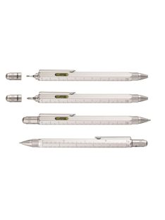   Golyóstoll, multifunkciós, érintővel, TROIKA, "Construction", ezüst (TROPIP20SI)