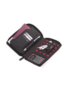   Dokumentumtároló, utazáshoz, RFID védelemmel, golyóstollal, TROIKA "Cargosafe", sötétszürke (TROTRV90DG)