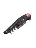 Bornyitó szett, kés, vákuumozó dugó, TROIKA, fekete-piros (TROWST01BK)