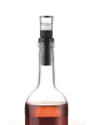 Bornyitó szett, kés, vákuumozó dugó, TROIKA, fekete-piros (TROWST01BK)