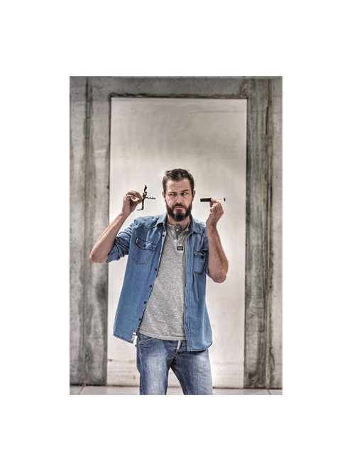 Bornyitó szett, kés, vákuumozó dugó, TROIKA, fekete-piros (TROWST01BK)