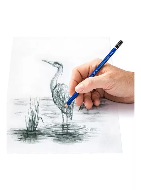 Grafitceruza készlet, akvarell, ecsettel, hatszögletű, STAEDTLER "Mars Lumograph Aquarell 100A", 3 különböző keménység (TS100ASBK4)