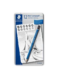   Grafitceruza készlet, fém doboz, hatszögletű, STAEDTLER "Mars Lumograph 100", 12 különböző keménység (TS100G12S)