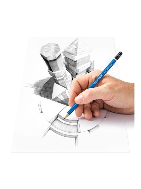 Grafitceruza készlet, fém doboz, hatszögletű, STAEDTLER "Mars Lumograph 100", 12 különböző keménység (TS100G12S)