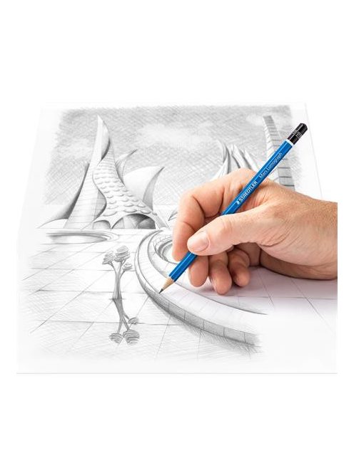 Grafitceruza készlet, fém doboz, hatszögletű, STAEDTLER "Mars Lumograph 100", 12 különböző keménység (TS100G12S)