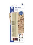Pasztell ceruza készlet, hatszögletű, STAEDTLER "Design Journey 100P", 6 különböző szín (TS100PSBK6)