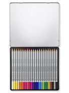 Akvarell ceruza készlet, hatszögletű, fém doboz, STAEDTLER "Karat® aquarell 125", 24 különböző szín (TS125M24)