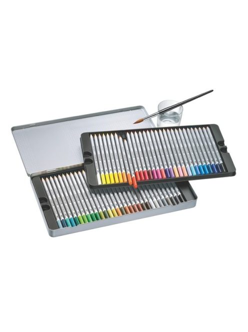 Akvarell ceruza készlet, fém doboz, STAEDTLER "Karat", 60 különböző szín (TS125M60)