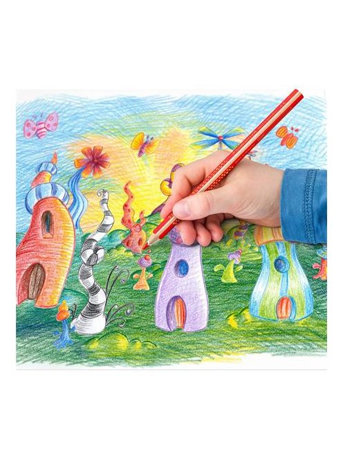 Színes ceruza készlet, háromszögletű, vastag, hegyezővel, STAEDTLER "Noris® Jumbo 128", 10+2 különböző szín (TS128NC12P1)