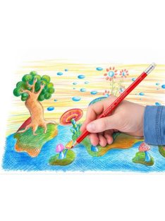   Színes ceruza készlet radírral, hatszögletű, STAEDTLER "Noris Club", 12 különböző szín (TS14450NC12)