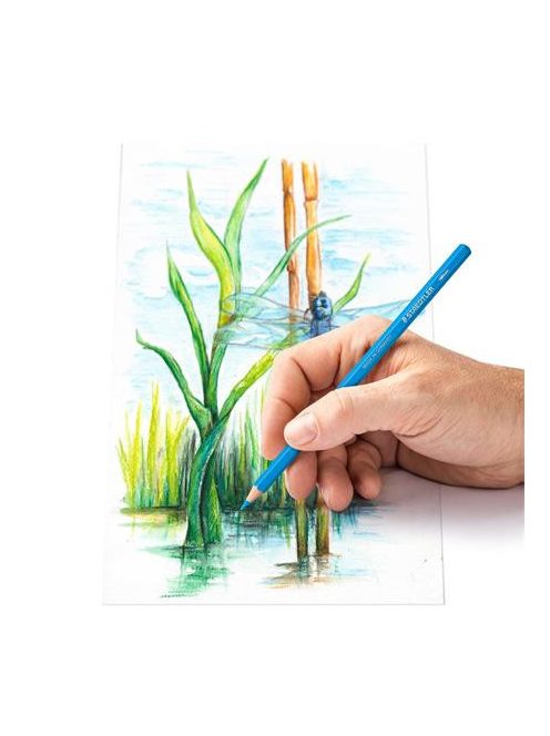 Akvarell ceruza készlet, hatszögletű, STAEDTLER® "146 10C", 12 különböző szín (TS14610CC12)