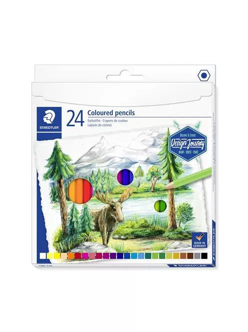Színes ceruza készlet, hatszögletű, STAEDTLER "146 C", 24 különböző szín (TS146CC24)