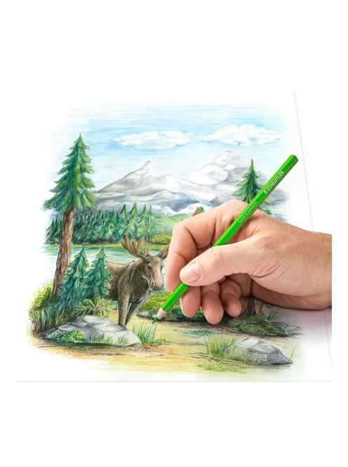 Színes ceruza készlet, hatszögletű, STAEDTLER "146 C", 24 különböző szín (TS146CC24)