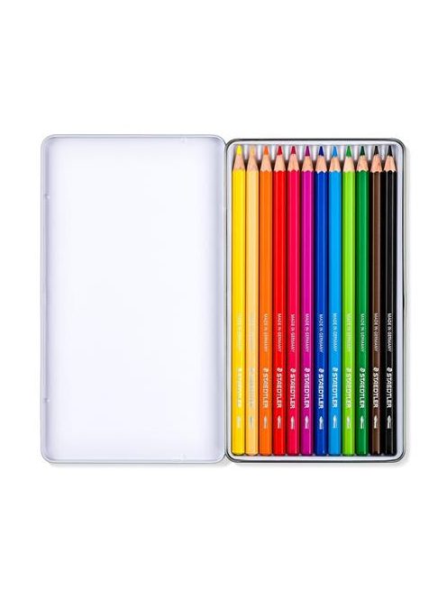 Színes ceruza készlet, hatszögletű, STAEDTLER® "146M", 12 különböző metál szín (TS146MC12)