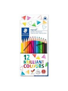   Színes ceruza készlet, háromszögletű, STAEDTLER "Ergo Soft 157", 12 különböző szín (TS157C12)