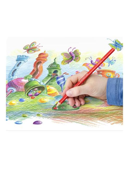 Színes ceruza készlet, háromszögletű, fémdobozos, STAEDTLER "Ergo Soft 157", 36 különböző szín (TS157M3602)