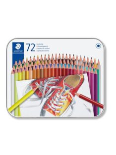   Színes ceruza készlet, hatszögletű, fém dobozban, STAEDTLER "175", 72 különböző szín (TS175M72)