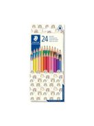 Színes ceruza készlet, hatszögletű, vegyes mintájú csomagolás, STAEDTLER "175", 24 különböző szín (TS175PMCD24)