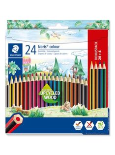   Színes ceruza készlet, hatszögletű, STAEDTLER "Noris Colour 185", 20+4 különböző szín (TS185C24P)