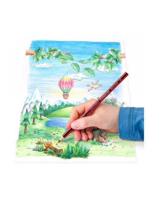Színes ceruza készlet, hatszögletű, STAEDTLER "Noris Colour 185", 24 különböző szín (TS185CD2402)