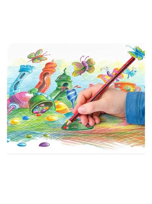 Színes ceruza készlet, háromszögletű, STAEDTLER "Noris Colour 187", 24 különböző szín (TS187C24)