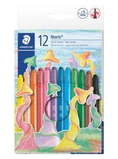   Zsírkréta, csavarós, STAEDTLER "Noris 221", 12 különböző szín (TS221NWP12)