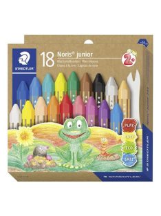   Zsírkréta, vastag, hatszögletű, STAEDTLER "Noris Junior 224", 18 különböző szín (TS224C18)