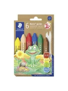 Zsírkréta, vastag, hatszögletű, STAEDTLER "Noris Junior 224", 6 különböző szín (TS224C6)