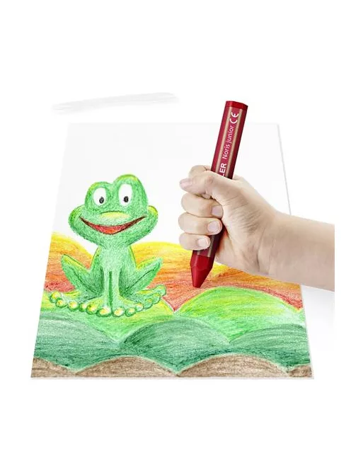 Zsírkréta, vastag, hatszögletű, STAEDTLER "Noris Junior 224", 6 különböző szín (TS224C6)