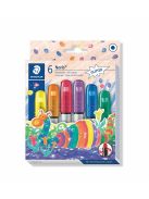 Zsírkréta, zselés, STAEDTLER "Noris 2390", 6 csillogó szín (TS2390MC6)