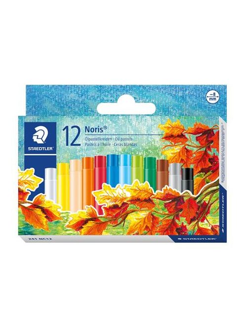 Olajpasztell kréta, STAEDTLER "Noris 241", 12 különböző szín (TS241NC12)