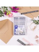 Tusfilc készlet, 8 különböző vonalvastagság, STAEDTLER "Pigment liner 308", fekete (TS308SB8)