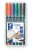 Alkoholos marker készlet, OHP, 0,4 mm, STAEDTLER "Lumocolor® 313 S", 6 különböző szín (TS313WP6)
