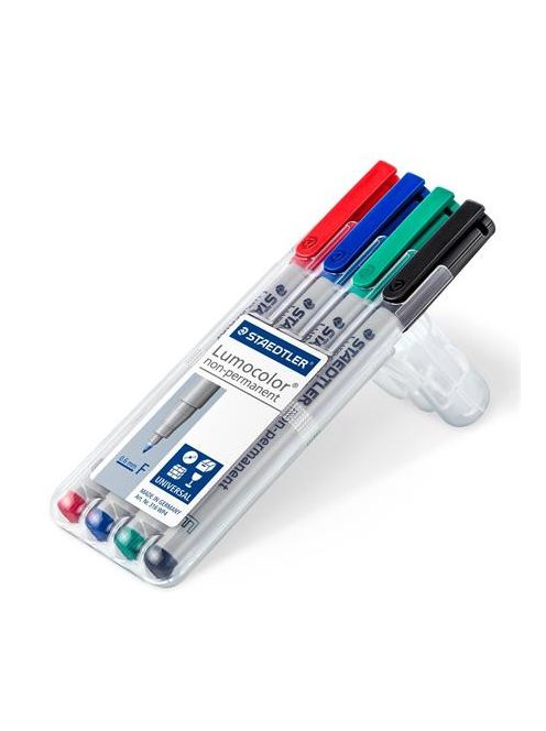 Alkoholmentes marker készlet, OHP, 0,6 mm, STAEDTLER "Lumocolor® 316 F", 4 különböző szín (TS316WP4)