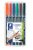 Alkoholos marker készlet, OHP, 1 mm, STAEDTLER "Lumocolor® 317 M", 6 különböző szín (TS317WP6)
