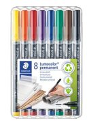 Alkoholos marker készlet, OHP, 1 mm, STAEDTLER "Lumocolor® 317 M", 8 különböző szín (TS317WP8)