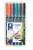 Alkoholos marker készlet, OHP, 0,6 mm, STAEDTLER "Lumocolor® 318 F", 6 különböző szín (TS318WP6)