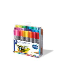   Rostirón készlet,  0,8/3,0 mm, kétvégű, STAEDTLER® "3200", 120 különböző szín (TS3200TB120)