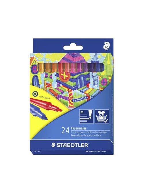 Rostirón készlet, 1 mm, STAEDTLER "325", 24 különböző szín (TS325C24)