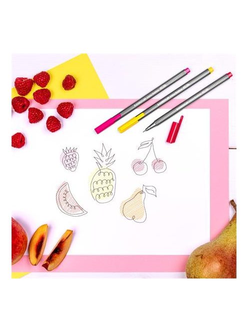 Tűfilc, 0,3 mm, STAEDTLER "Triplus 334", piros (TS3342)